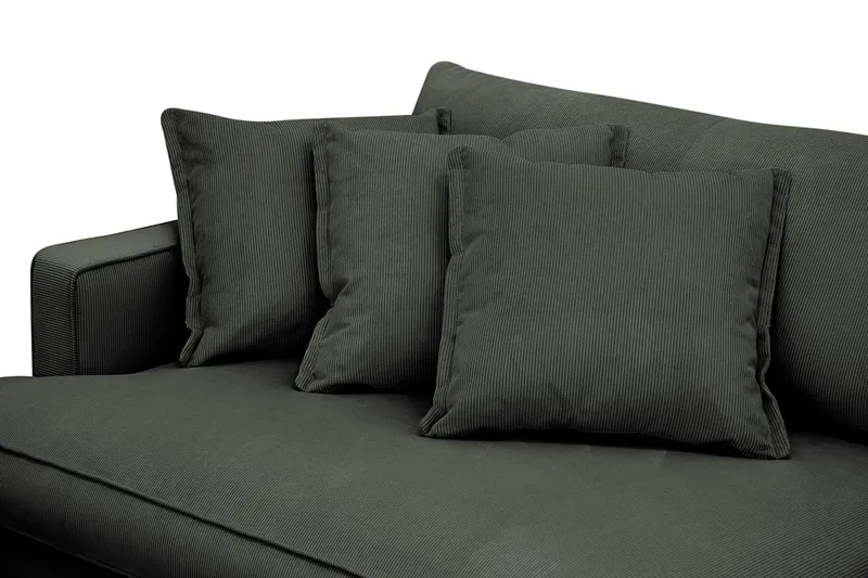 Rossita Lyx 3,5-seters Ekstra Dyp Sofa i Kordfløyel - Mørk grønn - Møbler - Sofaer - 4 seter sofa