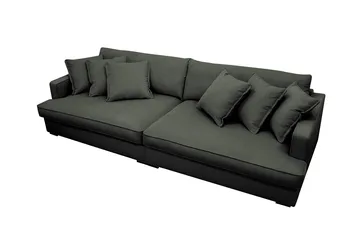 Rossita Lyx 3,5-seters Ekstra Dyp Sofa i Kordfløyel - Mørk grønn - Møbler - Sofaer - 4 seter sofa