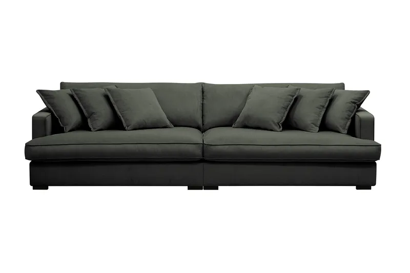 Rossita Lyx 3,5-seters Ekstra Dyp Sofa i Kordfløyel - Mørk grønn - Møbler - Sofaer - 4 seter sofa