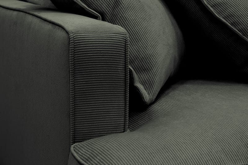 Rossita Lyx 3,5-seters Ekstra Dyp Sofa i Kordfløyel - Mørk grønn - Møbler - Sofaer - 4 seter sofa