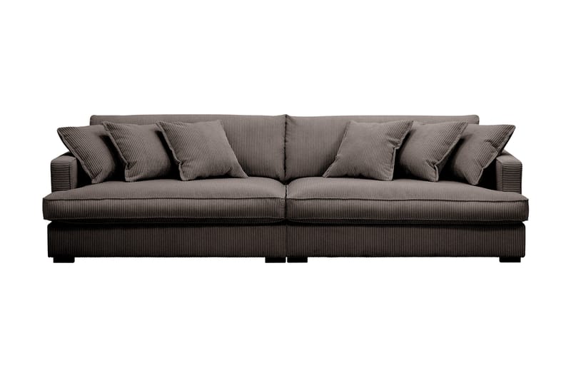 Rossita Lyx 3,5-seters Ekstra Dyp Sofa i Kordfløyel, Mørkegrå