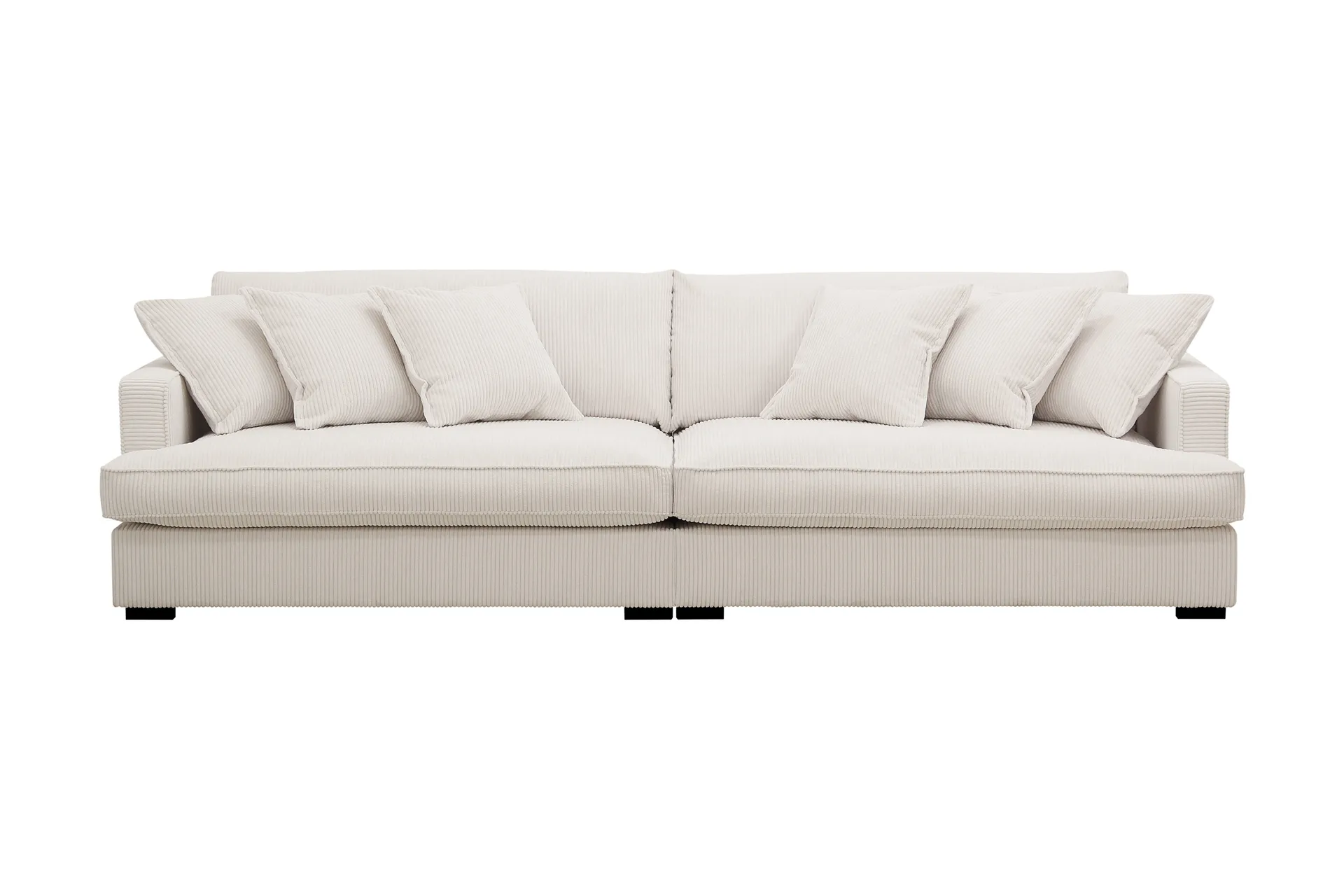 Rossita Lyx 3,5-seters Ekstra Dyp Sofa i Kordfløyel - Offwhite