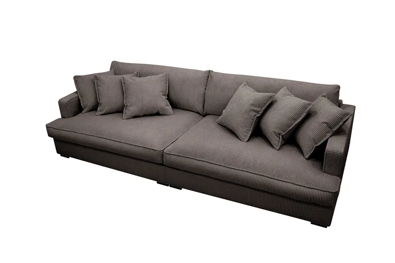 Rossita Lyx 3,5-seters Ekstra Dyp Sofa i Kordfløyel - Taupe - Møbler - Sofaer - 4 seter sofa