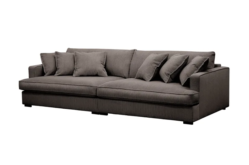 Rossita Lyx 3,5-seters Ekstra Dyp Sofa i Kordfløyel - Taupe - Møbler - Sofaer - 4 seter sofa