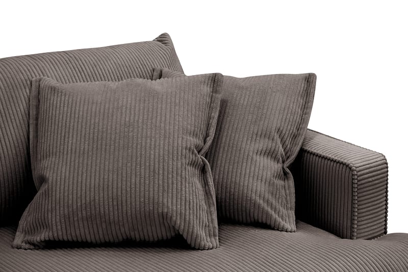 Rossita Lyx 3-seter Ekstra dyp Sofa i Kordfløyel - Brun - Møbler - Sofaer - Sofa 3 seter