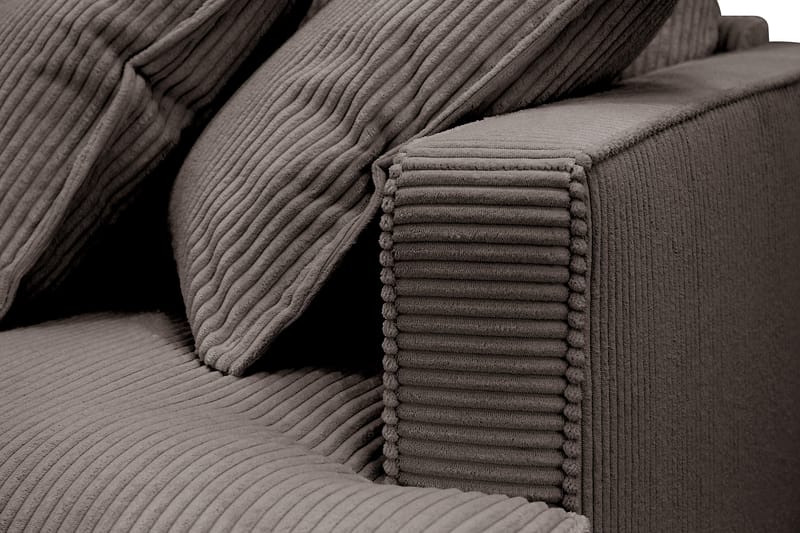 Rossita Lyx 3-seter Ekstra dyp Sofa i Kordfløyel - Brun - Møbler - Sofaer - Sofa 3 seter