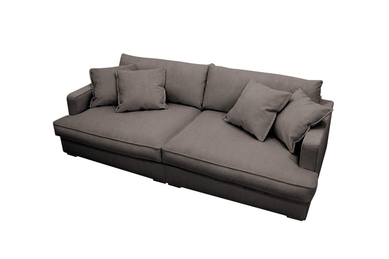 Rossita Lyx 3-seter Ekstra dyp Sofa i Kordfløyel - Brun - Møbler - Sofaer - Sofa 3 seter