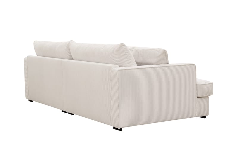 Rossita Lyx 3-seter Ekstra dyp Sofa i Kordfløyel - Naturhvit - Møbler - Sofaer - Sofa 3 seter