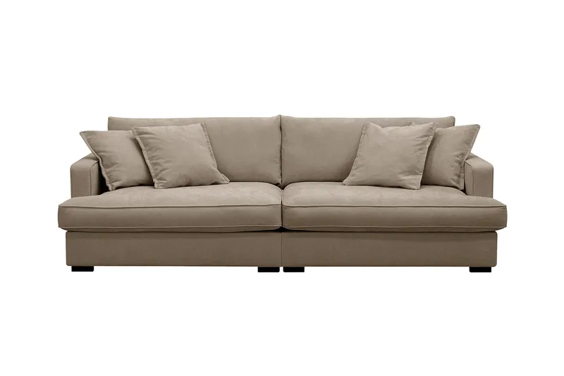 Rossita Lyx 3-seter Ekstra dyp Sofa i Stoff - Brun - Møbler - Sofaer - Sofa 3 seter