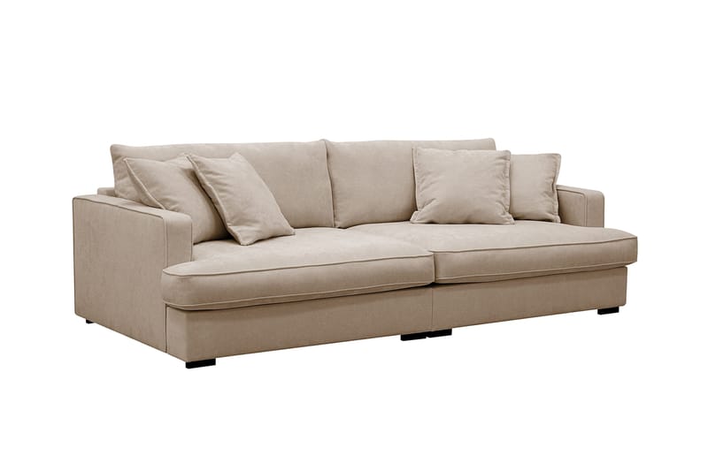 Rossita Lyx 3-seter Ekstra dyp Sofa i Stoff - Lys brun - Møbler - Sofaer - Sofa 3 seter