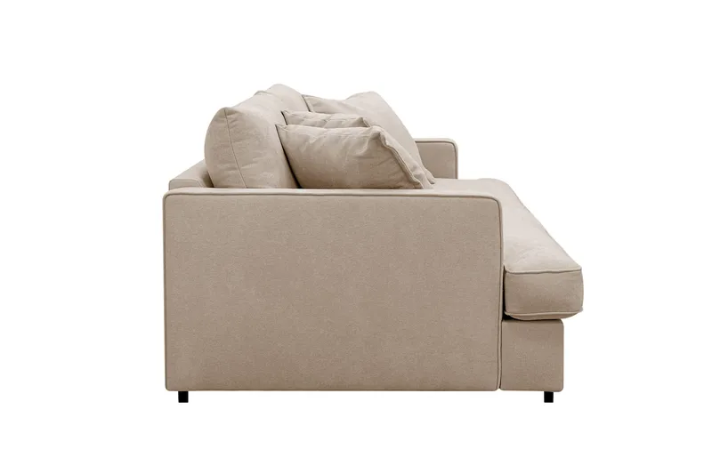 Rossita Lyx 3-seter Ekstra dyp Sofa i Stoff - Lys brun - Møbler - Sofaer - Sofa 3 seter