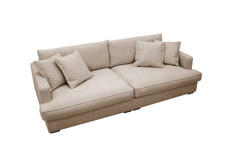 Rossita Lyx 3-seter Ekstra dyp Sofa i Stoff - Lys brun - Møbler - Sofaer - Sofa 3 seter
