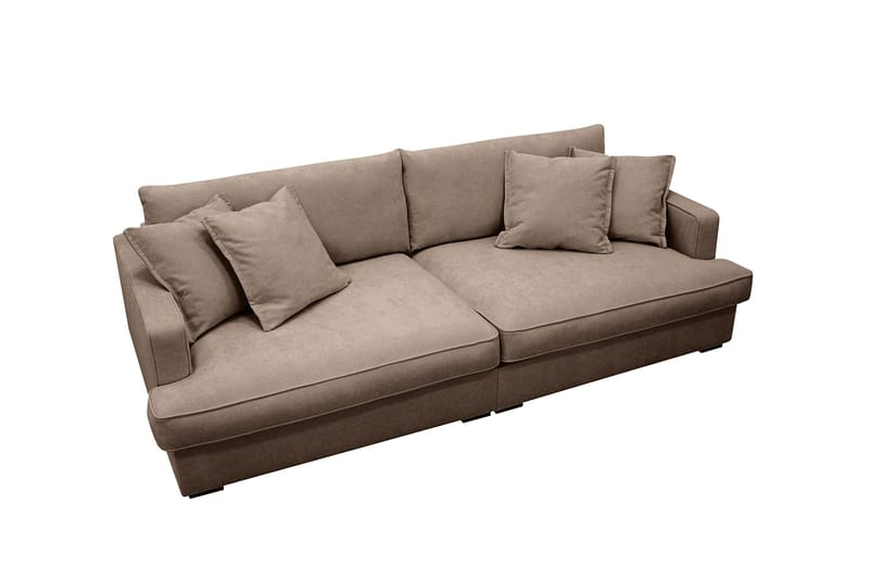 Rossita Lyx 3-seter Ekstra dyp Sofa i Stoff - Mørk brun - Møbler - Sofaer - Sofa 3 seter