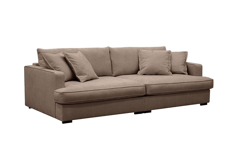 Rossita Lyx 3-seter Ekstra dyp Sofa i Stoff - Mørk brun - Møbler - Sofaer - Sofa 3 seter