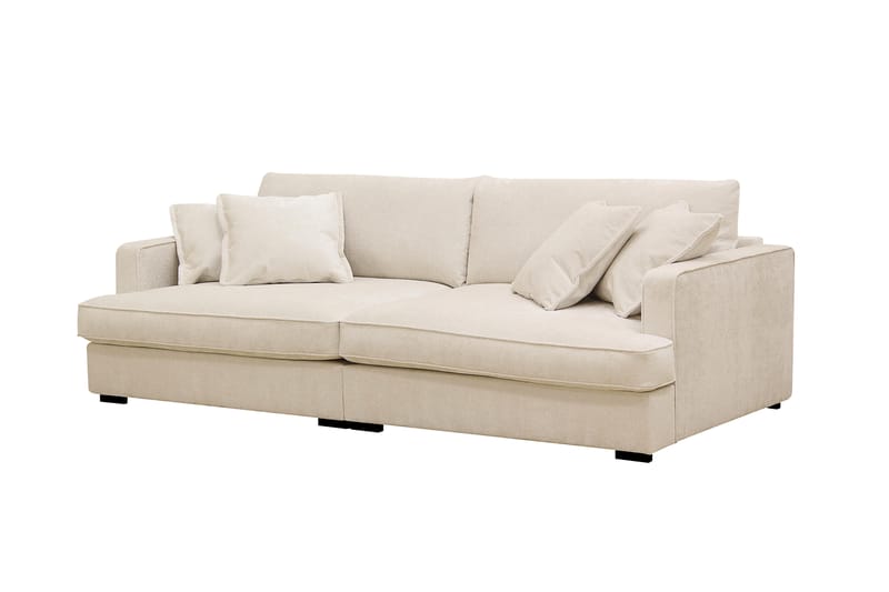 Rossita Lyx 3-seters ekstra dyp sofa i chenille - Beige - Møbler - Sofaer - Sofa 3 seter