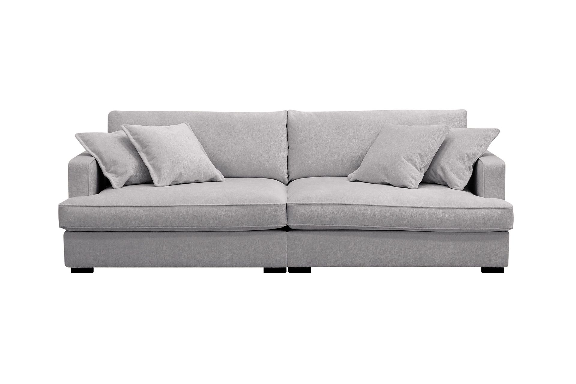 Rossita Lyx 3-seters ekstra dyp sofa i chenille - Grå