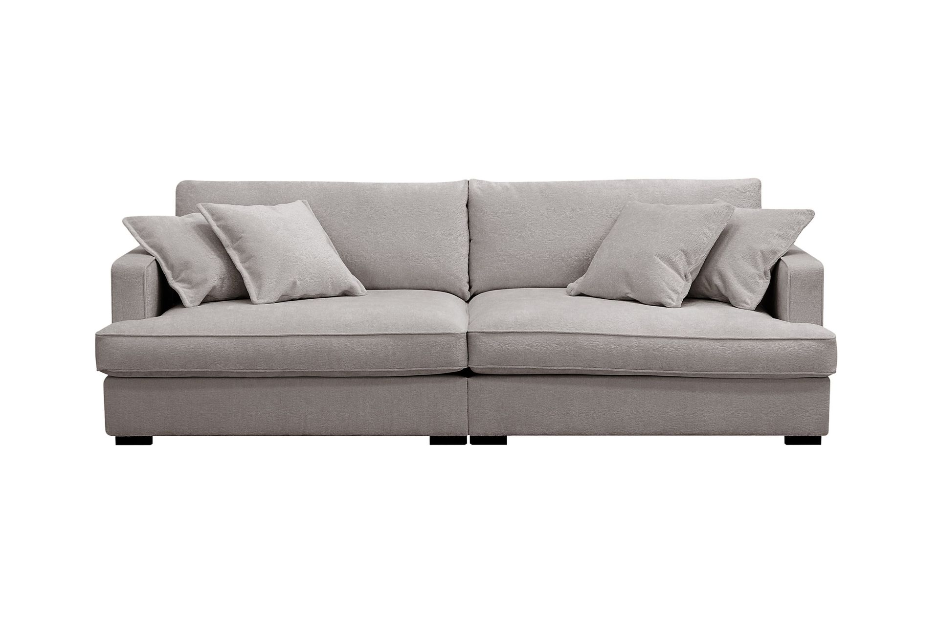 Rossita Lyx 3-seters ekstra dyp sofa i chenille - Grå/Brun