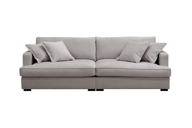 Rossita Lyx 3-seters ekstra dyp sofa i chenille, Grå/Brun
