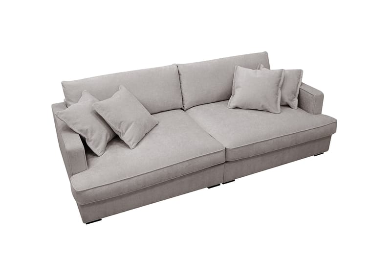 Rossita Lyx 3-seters ekstra dyp sofa i chenille - Grå/Brun - Møbler - Sofaer - Sofa 3 seter