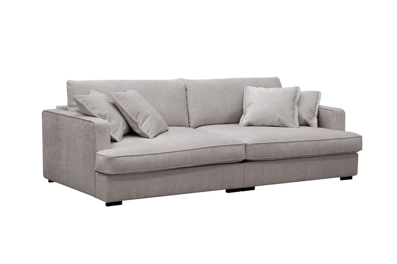 Rossita Lyx 3-seters ekstra dyp sofa i chenille - Grå/Brun - Møbler - Sofaer - Sofa 3 seter