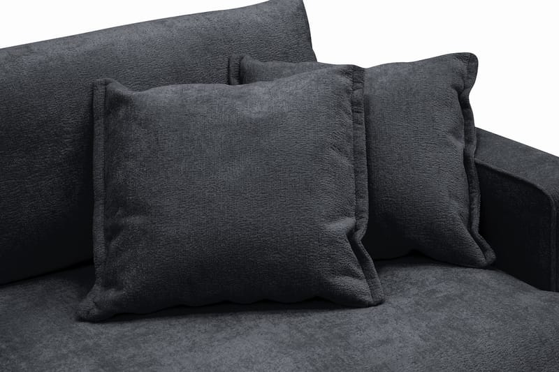 Rossita Lyx 3-seters ekstra dyp sofa i chenille - Svart - Møbler - Sofaer - Sofa 3 seter