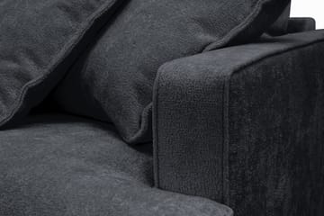 Rossita Lyx 3-seters ekstra dyp sofa i chenille - Svart - Møbler - Sofaer - Sofa 3 seter