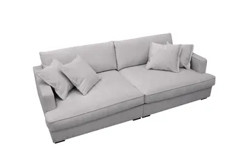 Rossita Lyx 3-seters ekstra dyp sofa i chenille - Trenza 03, Grå Chenille - Møbler - Sofaer - Sofa 3 seter