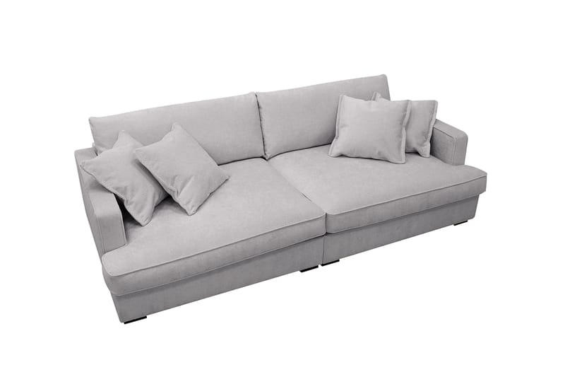 Rossita Lyx 3-seters ekstra dyp sofa i chenille - Trenza 03, Grå Chenille - Møbler - Sofaer - Sofa 3 seter