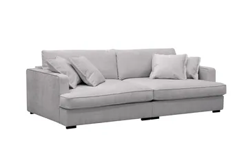 Rossita Lyx 3-seters ekstra dyp sofa i chenille - Trenza 03, Grå Chenille - Møbler - Sofaer - Sofa 3 seter