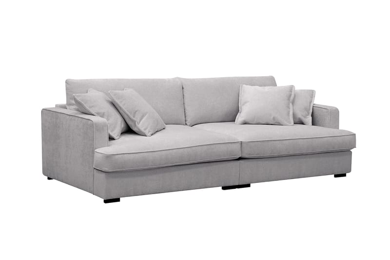 Rossita Lyx 3-seters ekstra dyp sofa i chenille - Trenza 03, Grå Chenille - Møbler - Sofaer - Sofa 3 seter