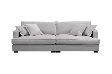 Rossita Lyx 3-seters ekstra dyp sofa i chenille - Trenza 03, Grå Chenille - Møbler - Sofaer - Sofa 3 seter
