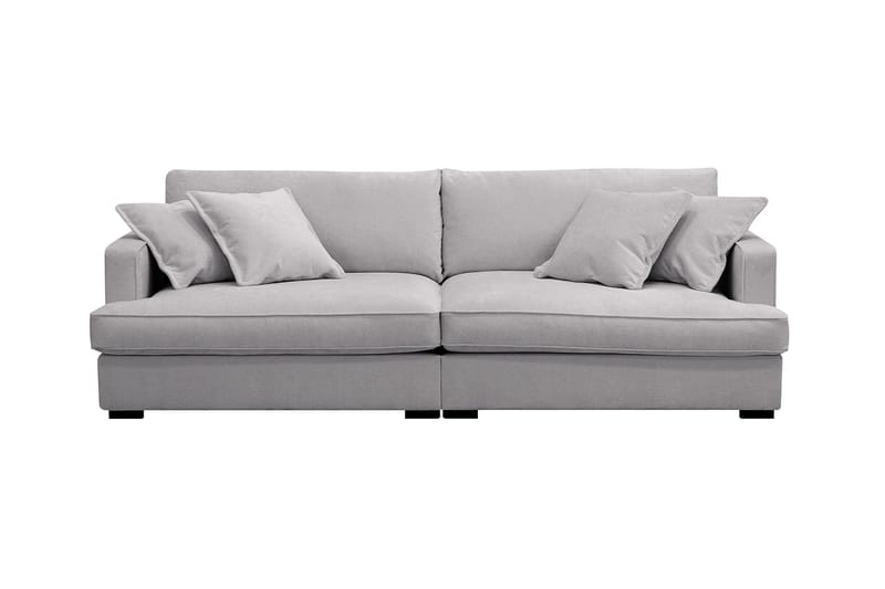 Rossita Lyx 3-seters ekstra dyp sofa i chenille - Trenza 03, Grå Chenille - Møbler - Sofaer - Sofa 3 seter