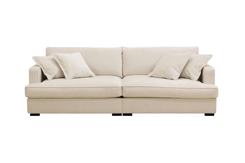 Rossita Lyx 3-seters ekstra dyp sofa i chenille, Trenza 06, Beige Chenille