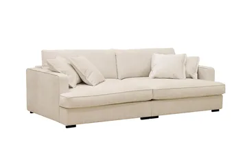 Rossita Lyx 3-seters ekstra dyp sofa i chenille - Trenza 06, Beige Chenille - Møbler - Sofaer - Sofa 3 seter