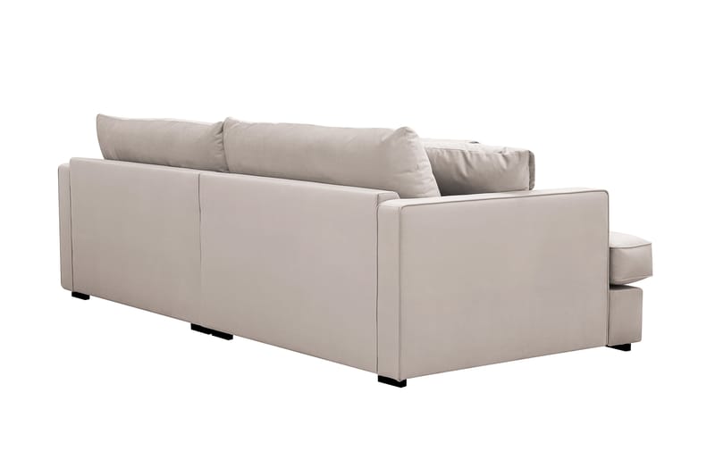 Rossita Lyx 3-seters ekstra dyp sofa i fløyel - Beige - Møbler - Sofaer - Fløyel sofaer