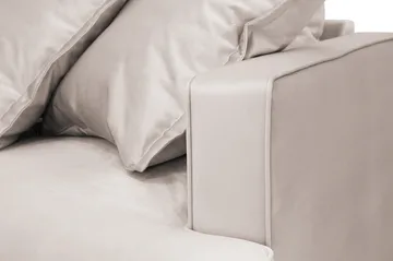Rossita Lyx 3-seters ekstra dyp sofa i fløyel - Beige - Møbler - Sofaer - Fløyel sofaer