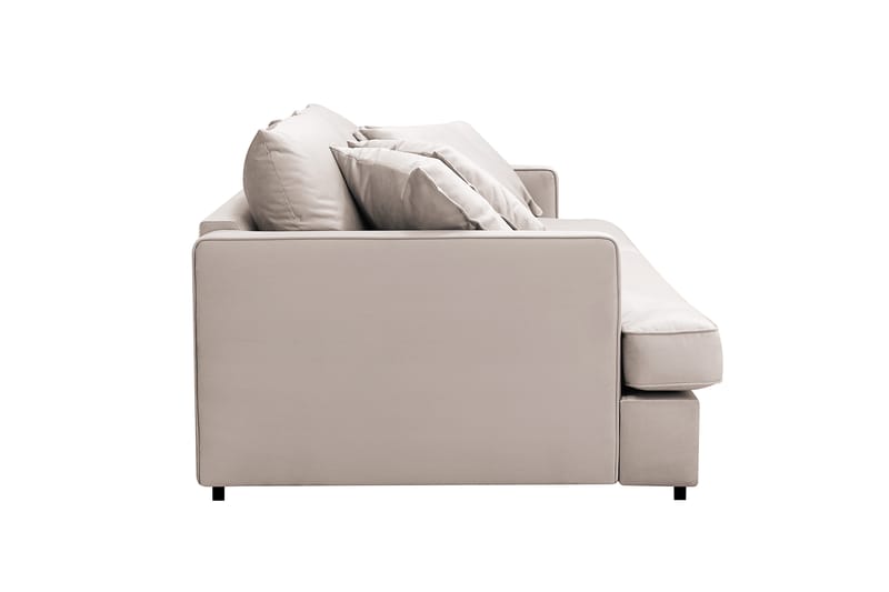 Rossita Lyx 3-seters ekstra dyp sofa i fløyel - Beige - Møbler - Sofaer - Fløyel sofaer