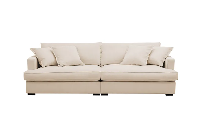 Rossita Lyx 3-seters ekstra dyp sofa i manchester - Beige - Møbler - Sofaer - Sofa 3 seter