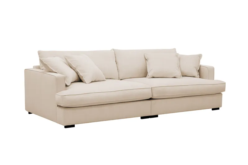 Rossita Lyx 3-seters ekstra dyp sofa i manchester - Beige - Møbler - Sofaer - Sofa 3 seter
