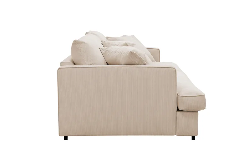 Rossita Lyx 3-seters ekstra dyp sofa i manchester - Beige - Møbler - Sofaer - Sofa 3 seter