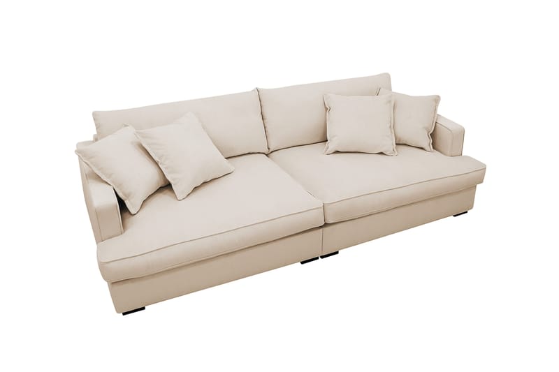 Rossita Lyx 3-seters ekstra dyp sofa i manchester - Beige - Møbler - Sofaer - Sofa 3 seter