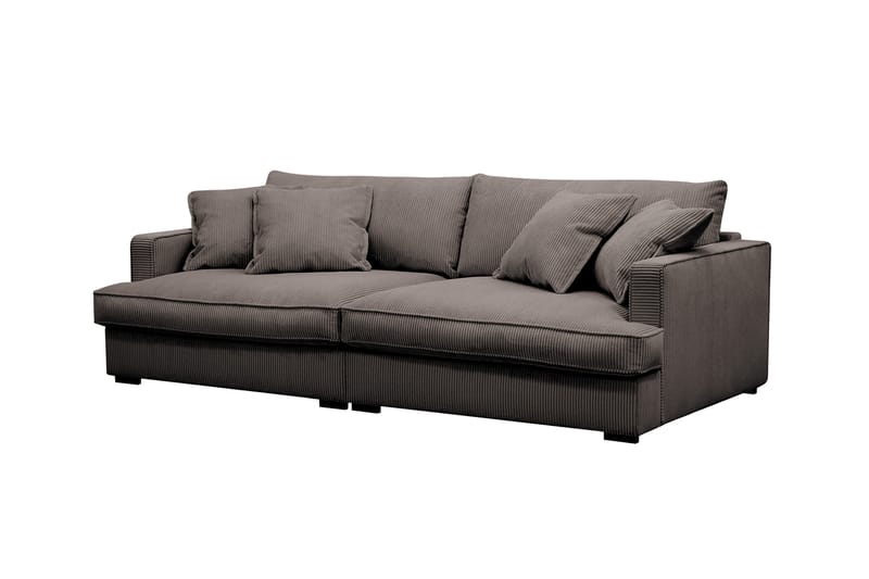 Rossita Lyx 3-seters ekstra dyp sofa i manchester - Brun - Møbler - Sofaer - Sofa 3 seter