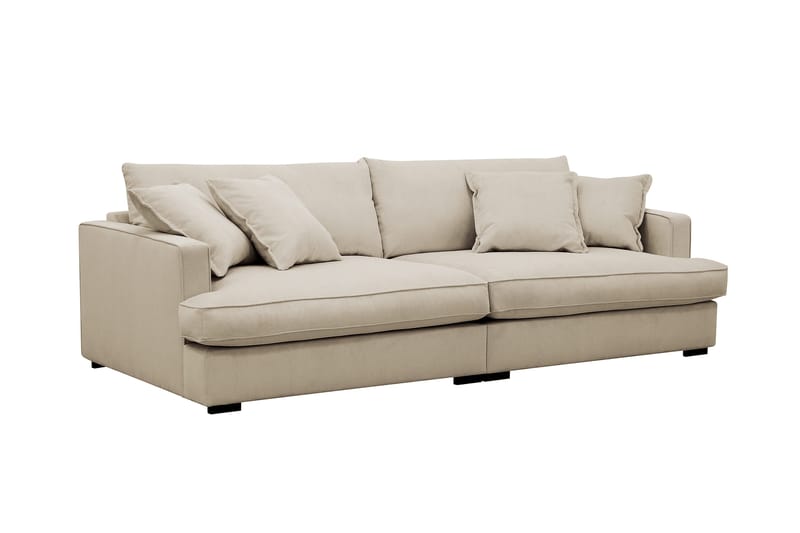 Rossita Lyx 3-seters ekstra dyp sofa i manchester - Krem - Møbler - Sofaer - Sofa 3 seter