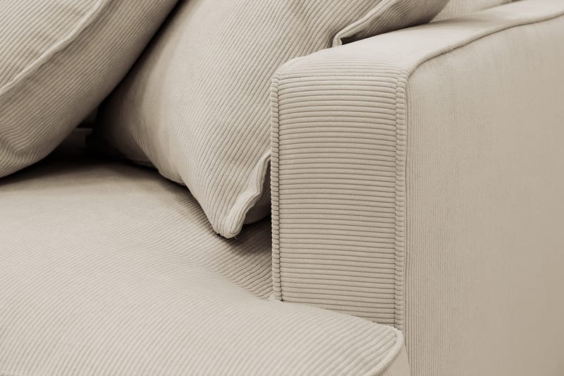 Rossita Lyx 3-seters ekstra dyp sofa i manchester - Krem - Møbler - Sofaer - Sofa 3 seter