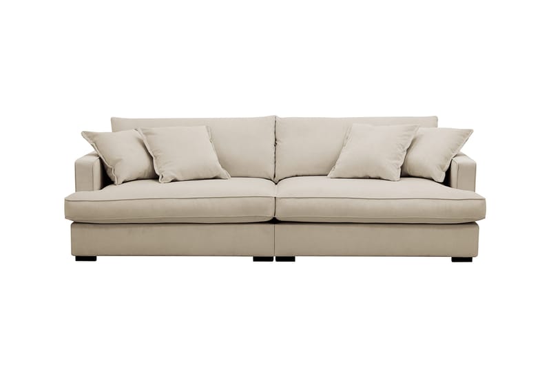 Rossita Lyx 3-seters ekstra dyp sofa i manchester - Krem - Møbler - Sofaer - Sofa 3 seter