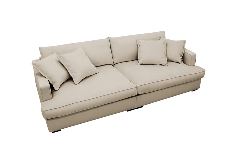 Rossita Lyx 3-seters ekstra dyp sofa i manchester - Krem - Møbler - Sofaer - Sofa 3 seter