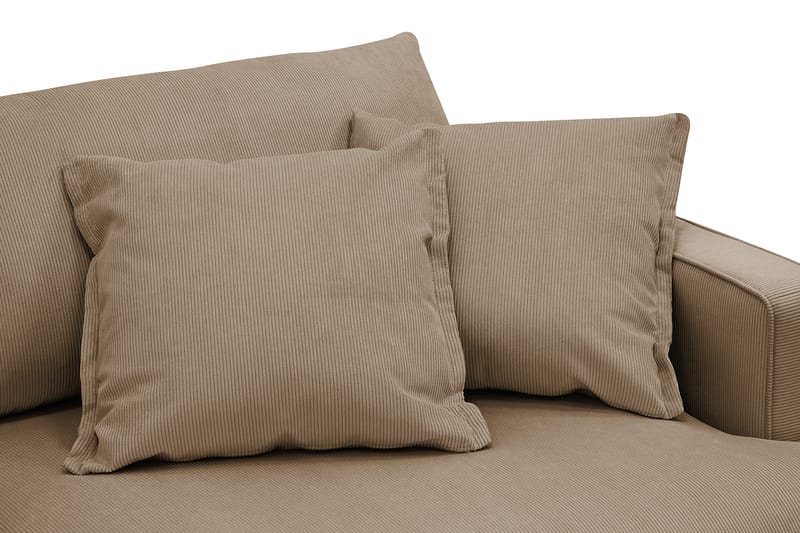 Rossita Lyx 3-seters ekstra dyp sofa i manchester - Lysebrun - Møbler - Sofaer - Sofa 3 seter