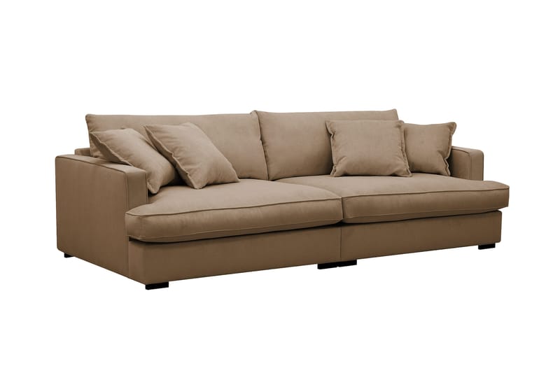 Rossita Lyx 3-seters ekstra dyp sofa i manchester - Lysebrun - Møbler - Sofaer - Sofa 3 seter