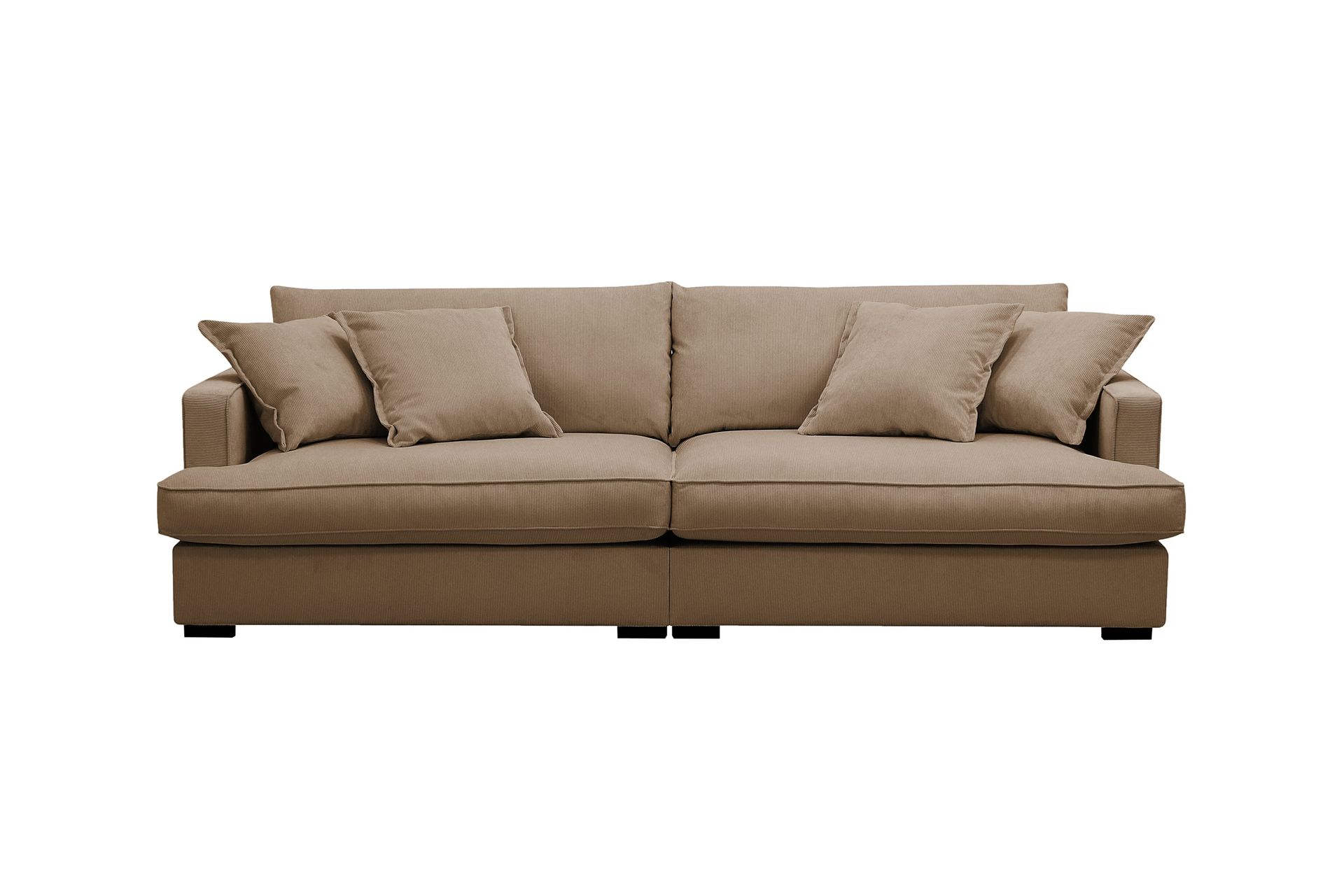 Rossita Lyx 3-seters ekstra dyp sofa i manchester - Lysebrun