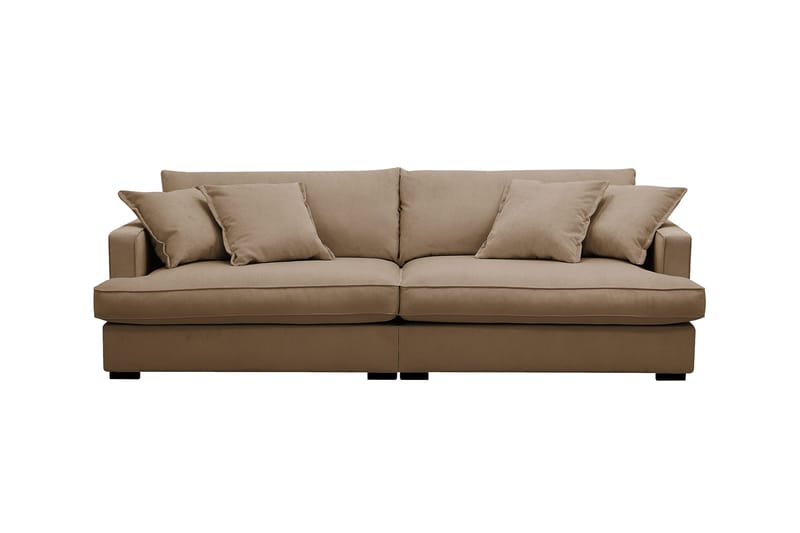 Rossita Lyx 3-seters ekstra dyp sofa i manchester - Lysebrun - Møbler - Sofaer - Sofa 3 seter